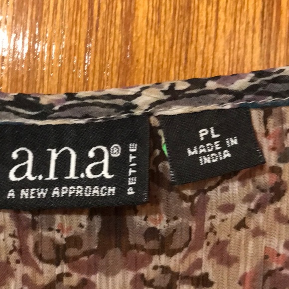 A.N.A. Long Sleeve Blouse   Size PL - Picture 3 of 7